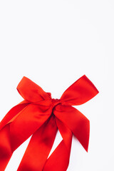 red letter with ribbon bow to Valentine's Day