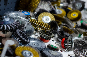 Different wire Brush, spindle flap brush, wire cup brush