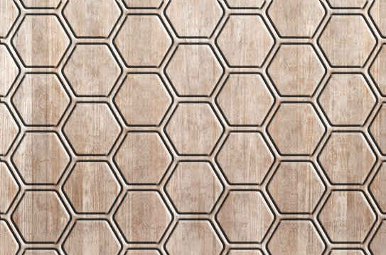 Panneau de bois brut textur&eacute; nids d&rsquo;abeilles 