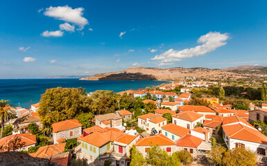The Village of Petra in Lesvos Island