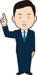指差し男性ビジネスマン