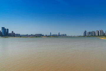 Fototapeta premium Urban Scenery of Nanchang New District,jiangxi,china