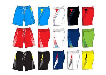 Set of Sport shorts template stock illustration