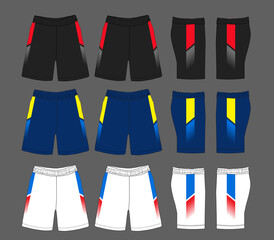 Set of Sport shorts template stock illustration