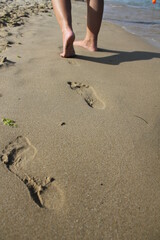 footsteps on the beach