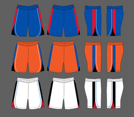 Set of Sport shorts template stock illustration