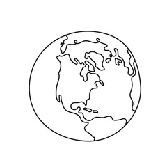 world planet earth vone line style icon