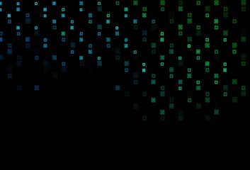 Dark Blue, Green vector pattern in square, circular style.