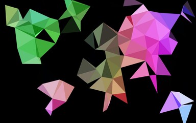 Light Multicolor, Rainbow vector low poly cover. Glitter abstract illustration with an elegant design. The best triangular design for your business.