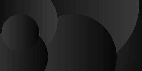 Abstract black background with white circle rings. Digital future technology concept. vector illustration. 