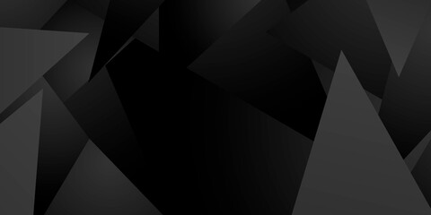 Fototapeta premium Black abstract triangle background