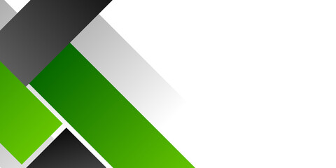 Black green and grey rectangle stripes abstract banner design. Geometric tech vector background