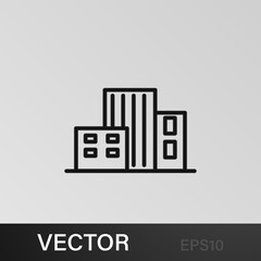 Obraz premium Building outline icon. Element of architecture illustration. Signs and symbols outline icon for websites, web design, mobile app