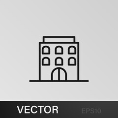 Building outline icon. Element of architecture illustration. Signs and symbols outline icon for websites, web design, mobile app