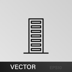Building outline icon. Element of architecture illustration. Signs and symbols outline icon for websites, web design, mobile app