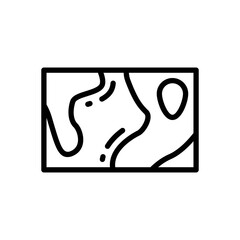 global location icon in line style isolated on white background. EPS 10