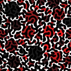 Vector hand drawn purifier fish skin seamless pattern