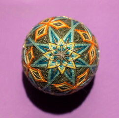 Traditional japanese decorative balloon of happiness made of yarn