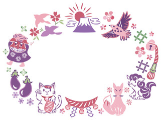 お正月・縁起物　装飾フレーム③