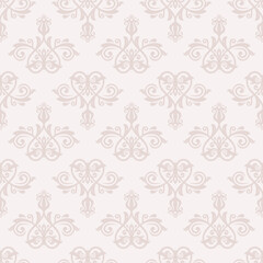 Orient classic pattern. Seamless abstract background with pink vintage elements. Orient background. Ornament for wallpaper and packaging