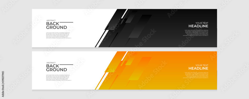Sticker creative web banners of standard size with a place for photos. vertical, horizontal and square templ