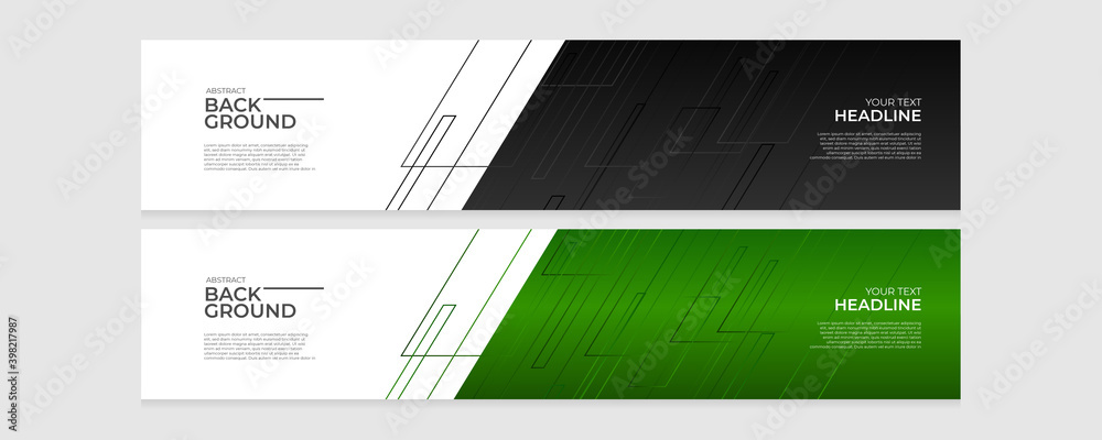 Wall mural colorful banner template. abstract web banner design. header, landing page web design elements.