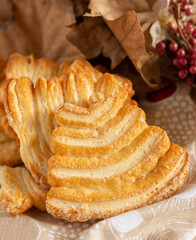 sweet and light puff pastry with honey