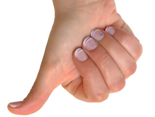 Pressing with thumb