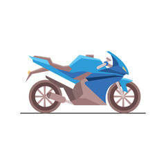 blue motorbike sport race style vehicle