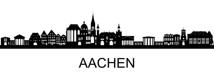 Naklejka premium Aachen Skyline
