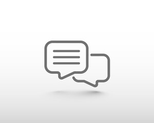 Chat bubble. Talk, dialogue, messenger or online support concept. web icon. Vector