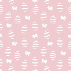 Pink Easter Egg Seamless Pattern Background