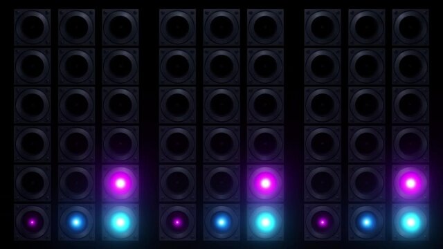 Lights Panel Colorful Looped Video