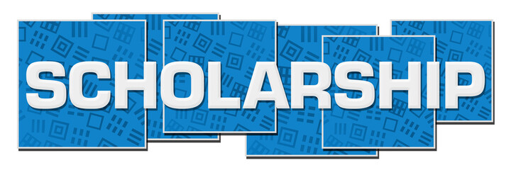 Scholarship Blue Texture Blocks 