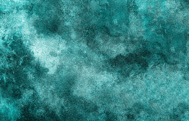 Tidewater Green texture in  concrete. Colorful background. Copy space. 2021 color trends.