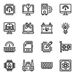 
Pack of Electronic Devices Glyph Icons 
