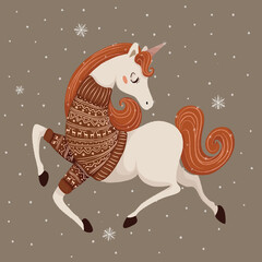 cute unicorn illustration, vector design, children artworks, © StudioLondon