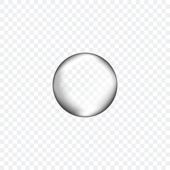 Water bubble isolated on transparent background. Water bubble for design template. Water bubble vector