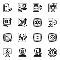 
Pack of System Temperature Devices Glyph Icons 
