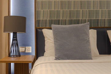 The pillows in bedroom