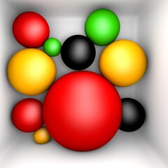 3d illustration. Colorful christmas ball.