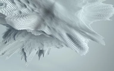 3d render of abstract detailed shape. Dynamic futuristic background.