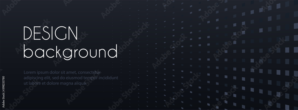 Wall mural abstract black minimal long banner. vector horizontal background with copy space for text. facebook 