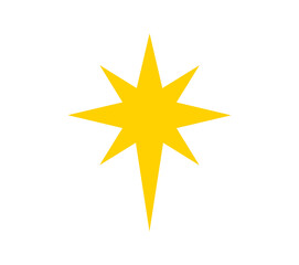 Christmas star of Bethlehem symbol.