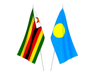 Zimbabwe and Palau flags