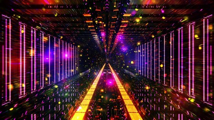 Glowing space particles science fiction 3d illustration background wallpaper