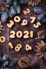 Gingerbread New Year cookies 2021