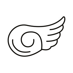 wing feathers bird line style icon