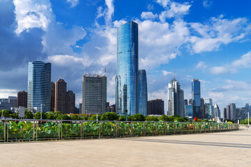 Daytime shot of the city skyline