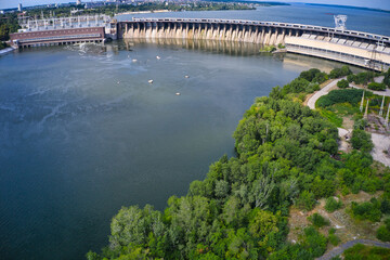 Dnieper hydroelectric power station in Zaporozhye